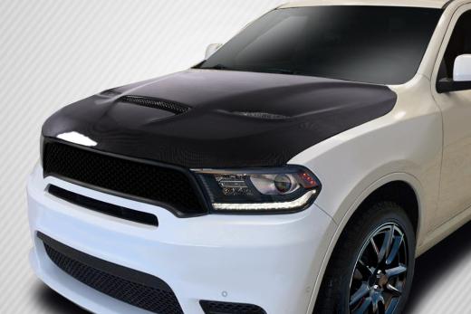 Carbon Fiber SRT Hellcat Style Hood 11-23 Dodge Durango - Click Image to Close